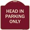 Signmission Designer Series Head in Parking Only, Burgundy Heavy-Gauge Aluminum Sign, 18" x 18", BU-1818-23908 A-DES-BU-1818-23908 - alternate 1